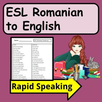 Preview of Romanian to English : ESL Newcomer Activities - Back-to-School - Rapid Speaking