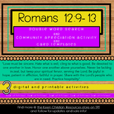 Romans 12:9-13 Distance Learning and Printable Activity Pack!