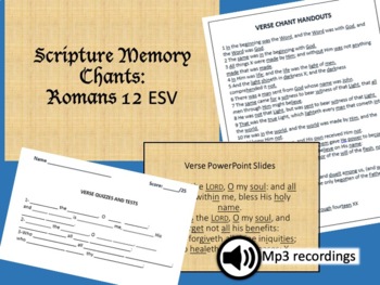 Preview of Romans 12 ESV Scripture Memorization Verse Chant
