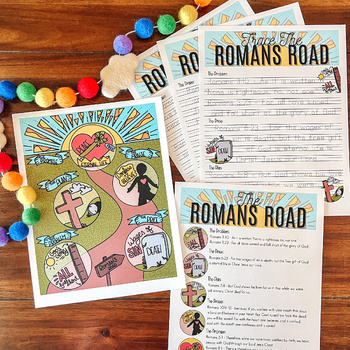 Sunday School Crafts - Verses for Romans Road Spinner - Kids Bible Teacher