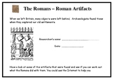 Romans - Roman Artifacts (4-page booklet)