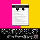 Romantic or Realist: Literary Personality Quiz for Romanti