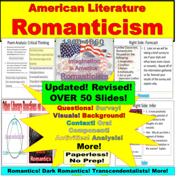 Preview of Romanticism: AP Language PowerPoint, Google Slides