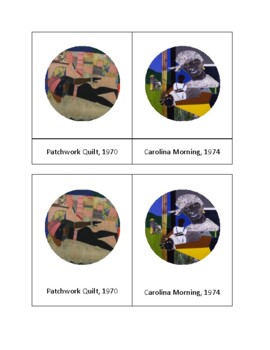 Preview of Romare Bearden 3-Part Cards