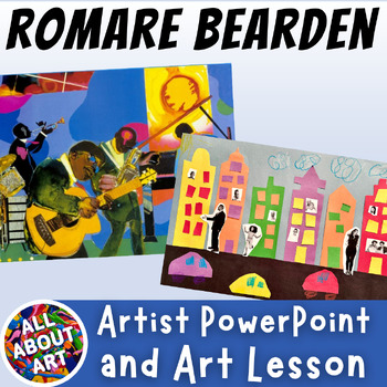 Preview of Romare Bearden PowerPoint and Collage Art Project - Elementary Art Lesson