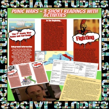 Preview of Rome: Punic Wars Lesson Plan with Guided Reading and Graphic Organizer