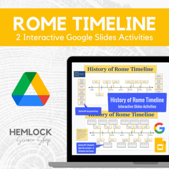 Preview of Rome Timeline - drag-and-drop, description in Slides | REMOTE LEARNING