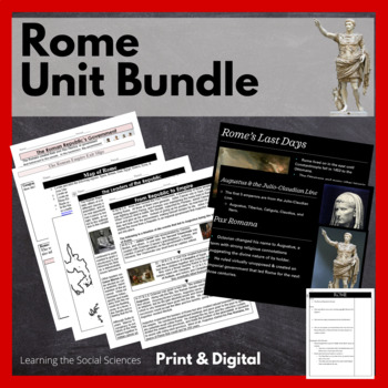 Preview of Rome Unit Bundle: PowerPoint w/ Notes, Test, Activities, Projects, and more!