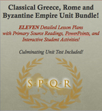 Classical Greece, Rome, and Byzantine Empire Unit Bundle