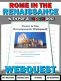 Rome in the Renaissance - Webquest with Key (Google Doc Included)