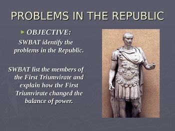 Preview of Rome's First Triumvirate PPT and Worksheet