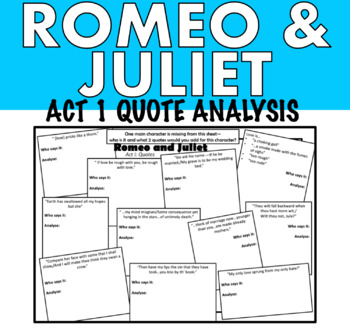 Preview of Romeo and Juliet Comprehension Questions
