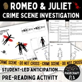 Romeo & Juliet Anticipation | Pre-Reading CSI Activity | C