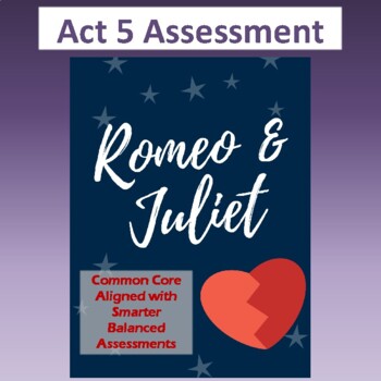Preview of Romeo & Juliet: Assessment for Act Five (Test aligns with Common Core)