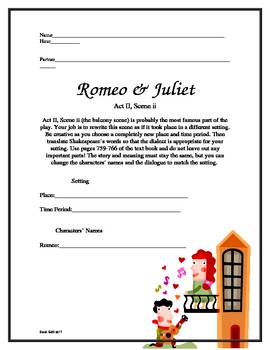 Preview of Romeo & Juliet Balcony Scene Rewrite