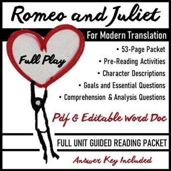 Preview of Romeo & Juliet Guided Reading Packet (for Modern Translation)