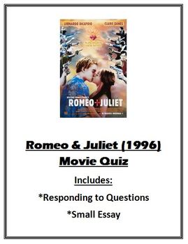 Preview of Romeo & Juliet Movie (1996) Quiz