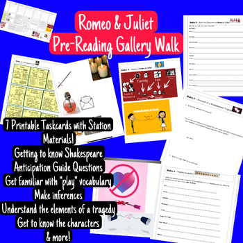 Preview of Romeo & Juliet Pre Reading Gallery Walk!