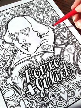 Romeo & Juliet Shakespeare Coloring Pages by Tracee Orman | TpT