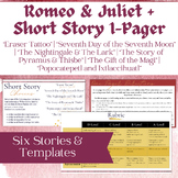 Romeo & Juliet Short Story Synthesis One-Pager (6 Stories 