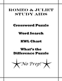 Romeo & Juliet Study Aids (Shakespeare) - Crossword, word 