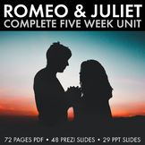 Romeo and Juliet, Complete R&J Unit Plan for Shakespeare's