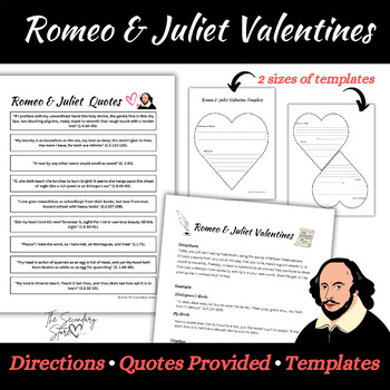 Preview of Romeo & Juliet Valentines