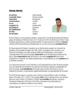 Preview of Romeo Santos Biografía: Bachata Singer Biography in Spanish