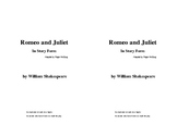 Romeo and Juliet (Entire School)