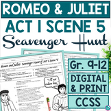 Romeo and Juliet Act 1 Scene 5 Key Details Review Scavenge