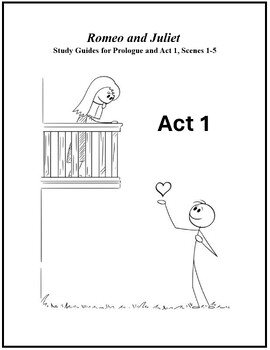 Preview of Romeo and Juliet Act 1 Study Guide and Answer Key (Level 3-4 of Webb's DOK)