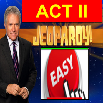 Preview of Romeo and Juliet Act 2: Jeopardy PowerPoint