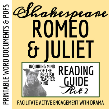 Preview of Romeo and Juliet Act 2 Reading Guide and Answer Key for High School