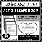 Romeo and Juliet Act 3 Escape Room/ Breakout Box