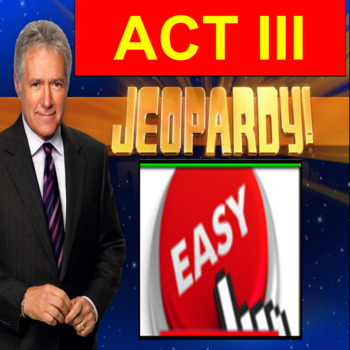 Preview of Romeo and Juliet Act 3: Jeopardy PowerPoint