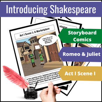 Preview of Introducing Shakespeare: Romeo and Juliet- Act I Scene 1- Comic Strip