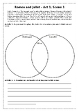 Romeo and Juliet - Act I, Scene I Comprehension Activities