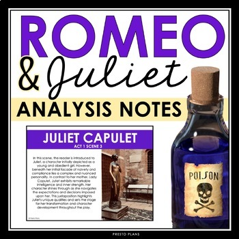 Preview of Romeo and Juliet Analysis Notes - Presentation Analyzing Literary Devices