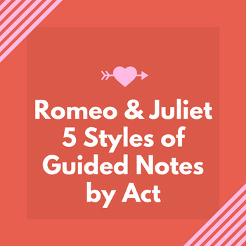 Preview of Romeo and Juliet Act by Act Guided Notes--5 Unique Formats with Answer Keys