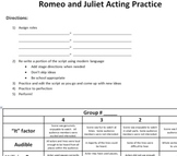 Romeo and Juliet Acting Practice