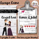 Romeo and Juliet Activities Escape Room EFL/ESL - Level 5