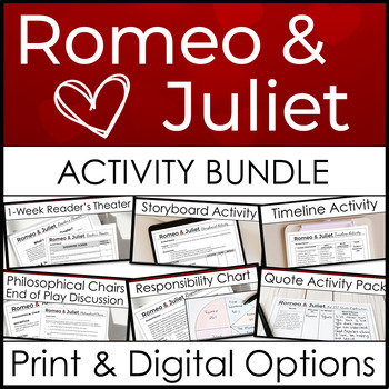 Romeo and Juliet Fun Activities - 6 Resources for the Entire Play