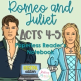 Romeo and Juliet Acts 4-5 Digital Reader's Notebook (Paperless)