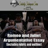 Romeo and Juliet Argumentative Essay Prompt (Includes Rubr