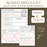 Romeo and Juliet Balcony Scene Figurative Language Valentine
