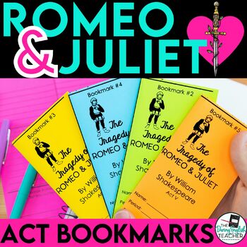 Preview of Romeo and Juliet Bookmarks: Questions, Analysis, Vocabulary