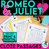 Romeo and Juliet CLOZE summary passages for each Act - PRI