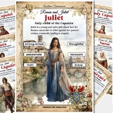 Romeo and Juliet Poster Set: Character Analysis