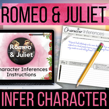 Preview of Romeo and Juliet Character Analysis Activity for Romeo, Juliet, Tybalt, Benvolio