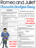 Romeo and Juliet: Character Analysis, Five-Paragraph Essay